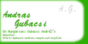 andras gubacsi business card